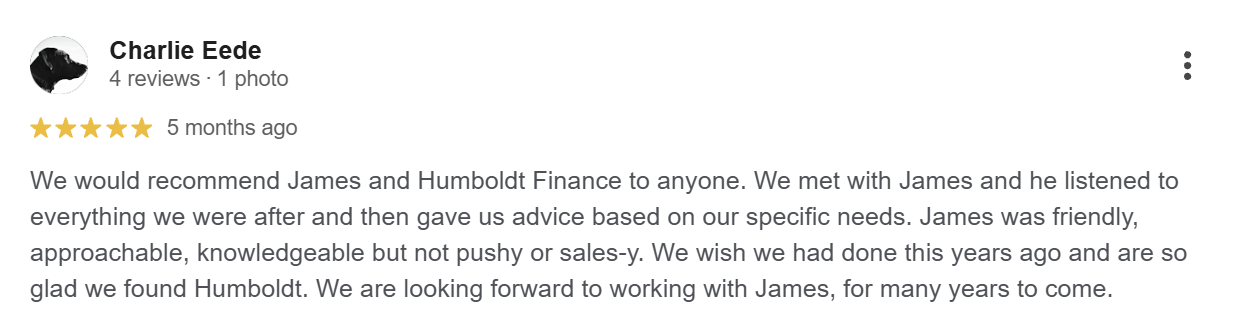 Google review from Charlie and Mikey